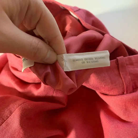 Ann Taylor Loft Women’s Pink Linen Blend Pants Size US  12 Lined Lightweight - Picture 11 of 12